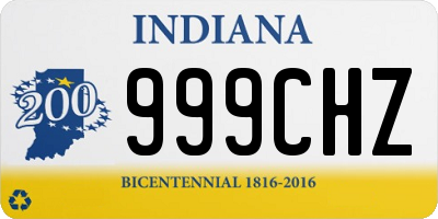 IN license plate 999CHZ