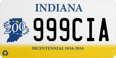 IN license plate 999CIA