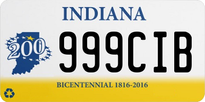 IN license plate 999CIB