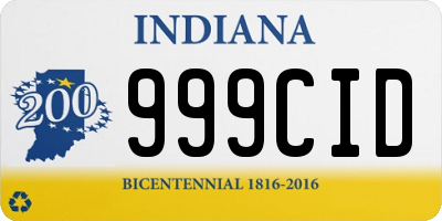 IN license plate 999CID