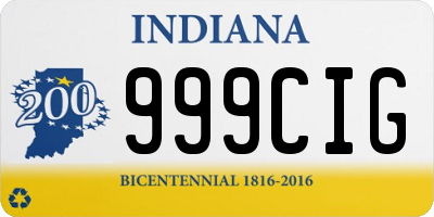 IN license plate 999CIG