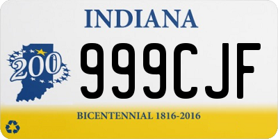 IN license plate 999CJF