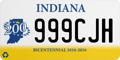 IN license plate 999CJH