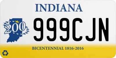 IN license plate 999CJN