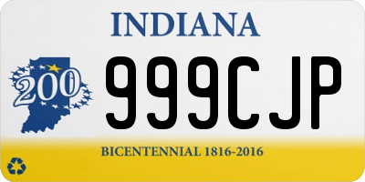 IN license plate 999CJP