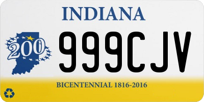 IN license plate 999CJV