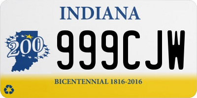 IN license plate 999CJW