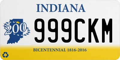 IN license plate 999CKM