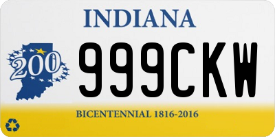 IN license plate 999CKW