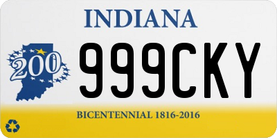 IN license plate 999CKY