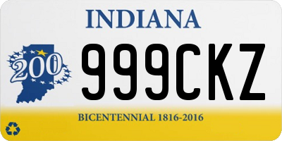 IN license plate 999CKZ