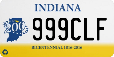 IN license plate 999CLF