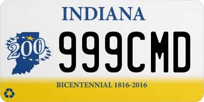 IN license plate 999CMD