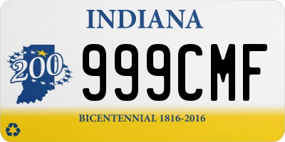 IN license plate 999CMF