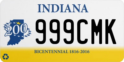 IN license plate 999CMK