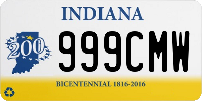 IN license plate 999CMW