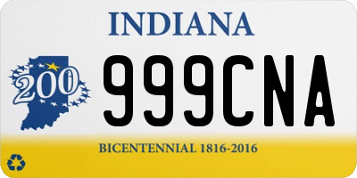 IN license plate 999CNA