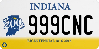 IN license plate 999CNC