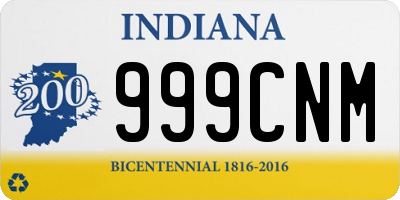 IN license plate 999CNM