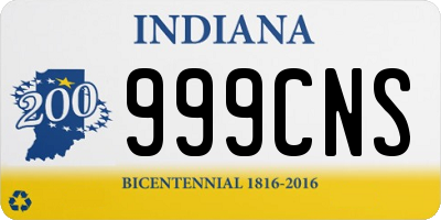 IN license plate 999CNS