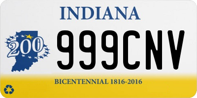 IN license plate 999CNV