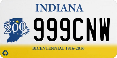 IN license plate 999CNW