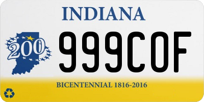 IN license plate 999COF