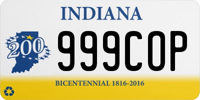 IN license plate 999COP
