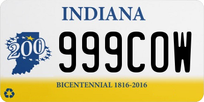 IN license plate 999COW