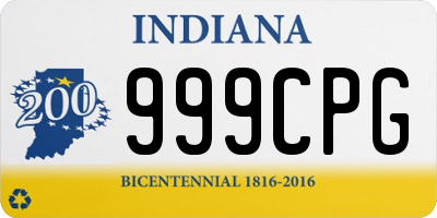 IN license plate 999CPG