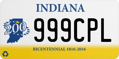 IN license plate 999CPL