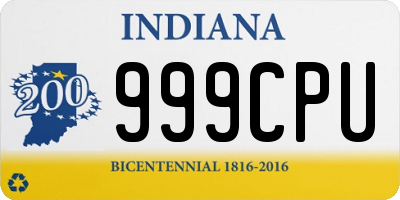 IN license plate 999CPU