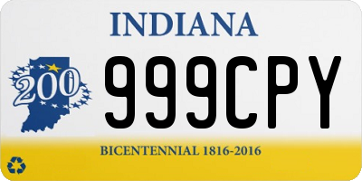 IN license plate 999CPY