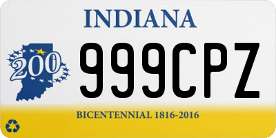 IN license plate 999CPZ