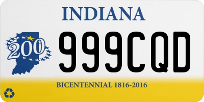 IN license plate 999CQD