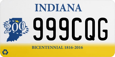 IN license plate 999CQG