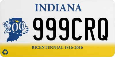 IN license plate 999CRQ