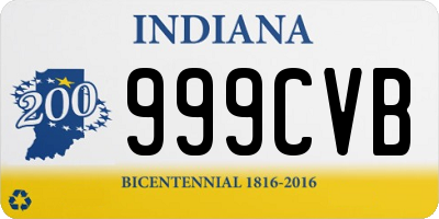 IN license plate 999CVB