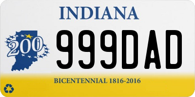 IN license plate 999DAD