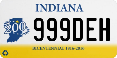 IN license plate 999DEH