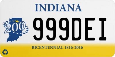 IN license plate 999DEI