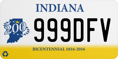 IN license plate 999DFV