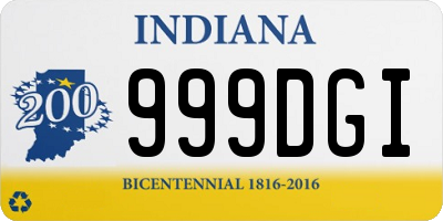 IN license plate 999DGI