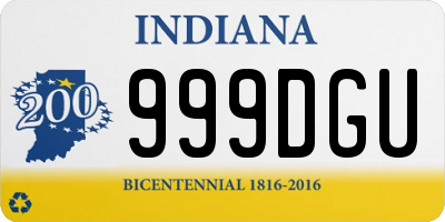 IN license plate 999DGU