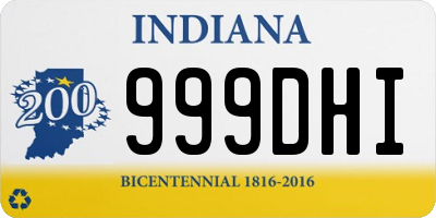 IN license plate 999DHI