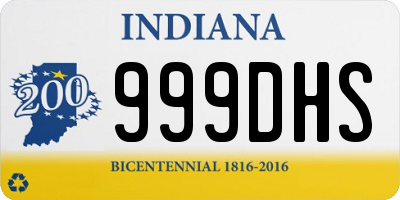 IN license plate 999DHS