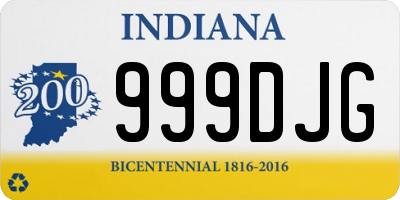 IN license plate 999DJG