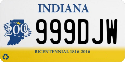 IN license plate 999DJW