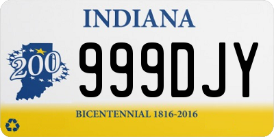 IN license plate 999DJY