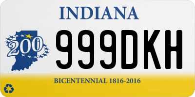 IN license plate 999DKH